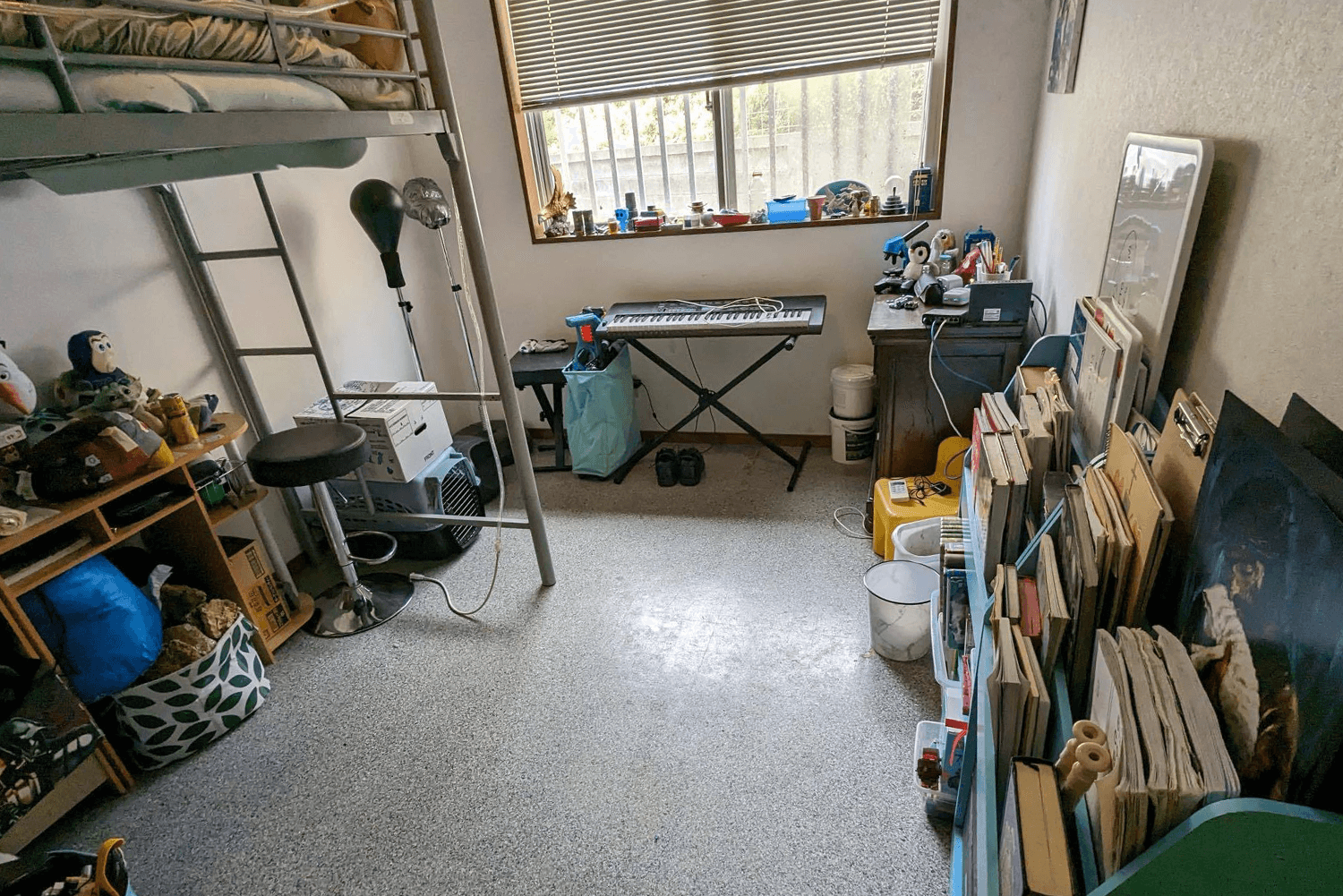 Cluttered kid’s room, after